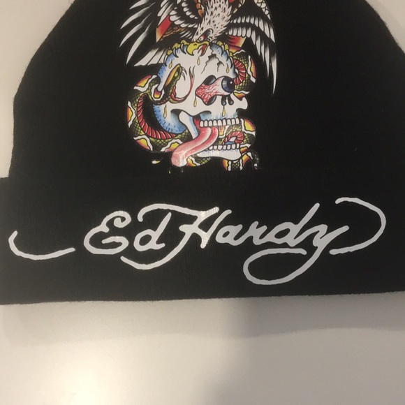 ED HARDY Unisex Beanie Hat Tuque Size O/S - Picture 5 of 7